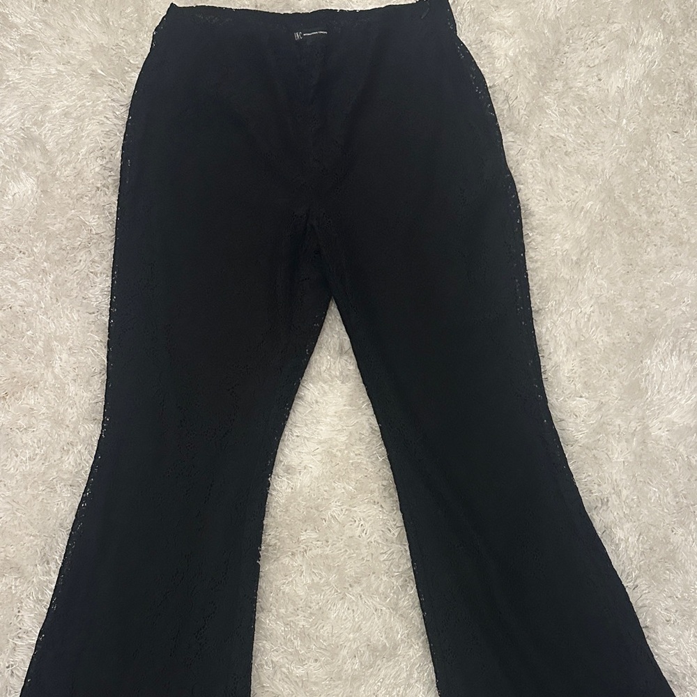 INC International Concepts Black Flare Pants